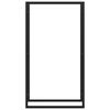 vidaXL Brennholzregal Mattschwarz 80 x 28 x 154 cm Stahl