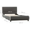 vidaXL Bettgestell Anthrazitgrau Kunstleder 100x200 cm