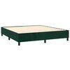 vidaXL Boxspringbett mit Matratze Dunkelgr&uuml;n 180x200 cm Samt
