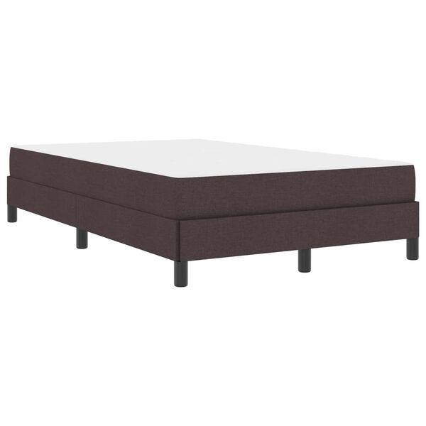 vidaXL Boxspringbett mit Matratze Dunkelbraun 120 x 200 cm Stoff