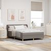 vidaXL Boxspringbett mit Matratze Taupe 140 x 200 cm Stoff