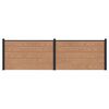 vidaXL Zaunelement 2 pcs WPC und Aluminium Braun