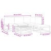 vidaXL 6-tlg. Gartensofa-Set mit Kissen Holz Akazie & Seil