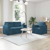 vidaXL Sofa 2 pcs Blau 158 x 78 x 80 cm Samt