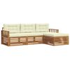 vidaXL Outdoor-Sofagarnitur 4 stk. Natur und Creme