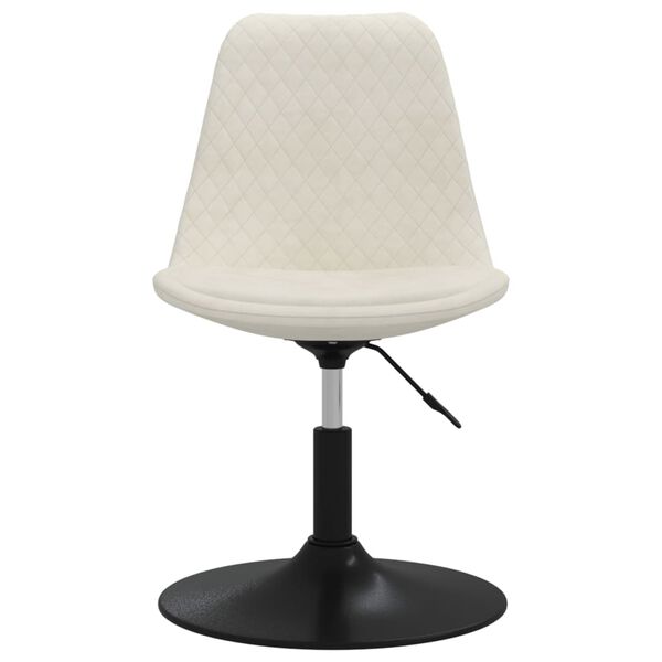 vidaXL Esszimmerst&uuml;hle 6 Stk. Drehbar Creme Samt