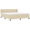 vidaXL Boxspringbett mit Matratze Creme 200 x 180 cm Polyester