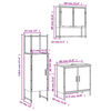 vidaXL 3-tlg. Badm&ouml;bel-Set Sonoma-Eiche Holzwerkstoff