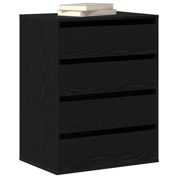 vidaXL Schubladenschrank Schwarz 60 x 41 x 76 cm Holzwerkstoff
