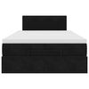 vidaXL Ottomane Bett mit Matratze & LEDs Schwarz 120x190 cm Samt
