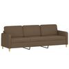 vidaXL 3-Sitzer-Sofa mit Kissen Braun 210 cm Stoff