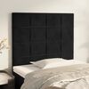vidaXL Kopfteil Schwarz 90x5x118/128 cm Samt