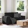 vidaXL 2-Sitzer-Sofa Schwarz 160x77x82 cm Stoff