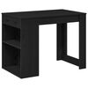 vidaXL Schreibtisch mit Schubladen und Ablage Schwarz Eichen-Optik