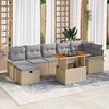 vidaXL Garten-Sofa-Set 8 pcs Beige Poly-Rattan