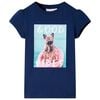Kinder-T-Shirt Marineblau 128