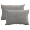 vidaXL Kissenbezug 2 stk. ALMELO Hellgrau 30 x 50 cm Cord