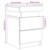 vidaXL LED-Nachttische 2 Stk. Artisan-Eiche 35x39x55 cm Holzwerkstoff