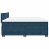 vidaXL Boxspringbett mit Matratze Blau 180x200 cm Samt
