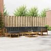 vidaXL Outdoor-Sofagarnitur mit Kissen 8 pcs Natur und Anthrazit