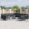 vidaXL Gartensofa-set mit Kissen 14 pcs Schwarz Stahl