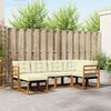vidaXL Outdoor-Sofagarnitur mit Kissen 6 pcs Natur und Creme