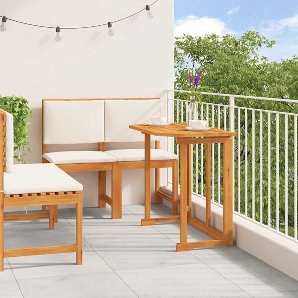 vidaXL Garten Bistro Set 3 pcs Braun Massivholz Akazie