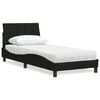 vidaXL Bett mit Matratze "Hanko" Schwarz 90x200 cm Stoff