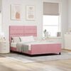 vidaXL Boxspringbett mit Kopfteil Rosa 140 x 200 cm Samt