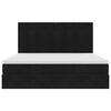 vidaXL Ottoman-Bett mit Matratzen & LEDs Schwarz 180x200 cm Samt
