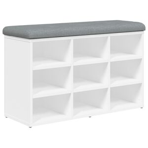 vidaXL Schuhbank Wei&szlig; 82 x 32 x 50 cm Holzwerkstoff