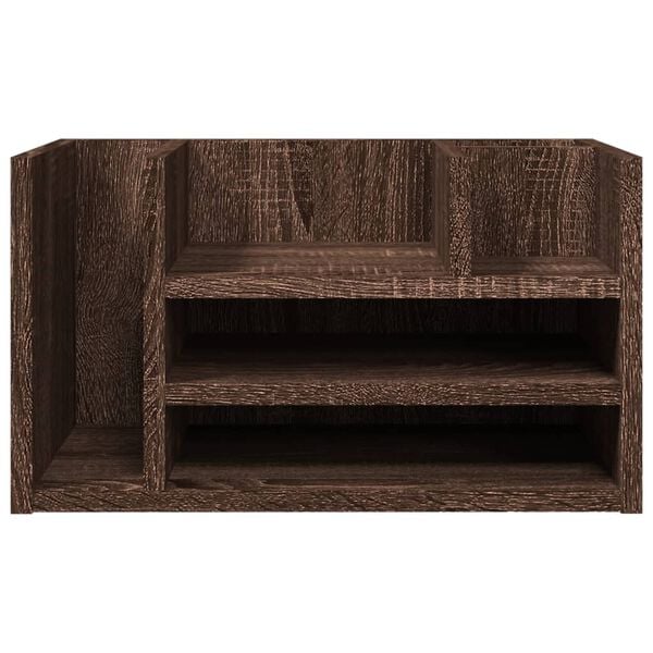 vidaXL Schreibtisch-Organizer Braun Eiche 44,5x24x25 cm Holzwerkstoff
