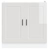 vidaXL Sp&uuml;lenunterschrank Porto Hochglanz-Wei&szlig; 80x46x81,5 cm