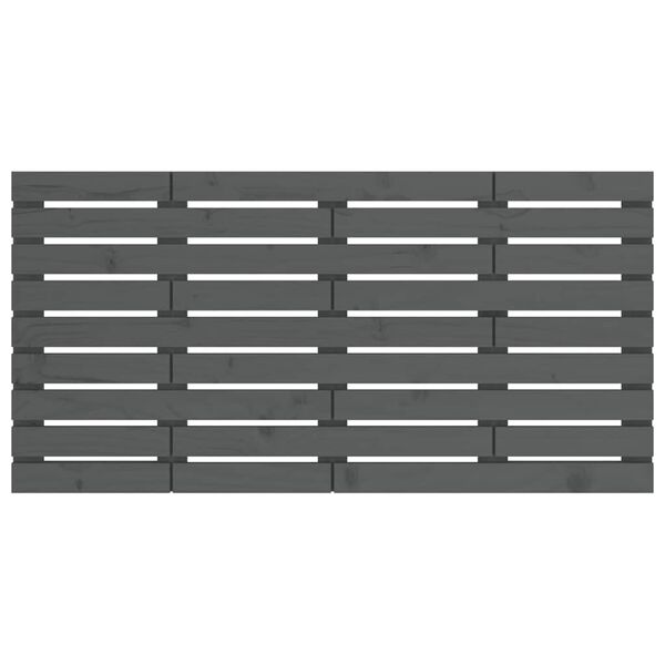 vidaXL Wand-Kopfteil Grau 141x3x63 cm Massivholz Kiefer