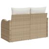 vidaXL Gartensofa Beige 121 x 62 x 69cm Poly-Rattan