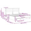 vidaXL Bettrahmen Graues Sonoma 200 x 200 cm Holzwerkstoff