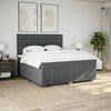 vidaXL Boxspringbett mit Matratze Dunkelgrau 180x200 cm Stoff