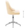 vidaXL Esszimmerstuhl Drehbar Creme Samt