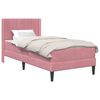 vidaXL Bettgestell mit Matratze mit Kopfteil Rosa 80 x 200 cm Samt