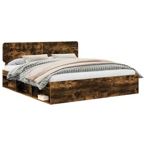 vidaXL Bettrahmen R&auml;uchereiche 200 x 200 cm Massives Kiefernholz