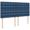 vidaXL Ottoman-Bett mit Matratzen Blau 200x200 cm Stoff