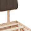 vidaXL Bettgestell mit gepolstertem Kopfteil Taupe 140 x 200 cm
