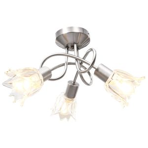 vidaXL Deckenleuchte Glas-Lampenschirme f&uuml;r 3 E14 Gl&uuml;hlampen