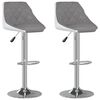 vidaXL Barhocker 2 Stk. Grau und Wei&szlig; Kunstleder
