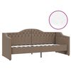 vidaXL Tagesbett mit Matratze USB Taupe Stoff 90x200 cm