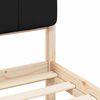 vidaXL Bettgestell mit gepolstertem Kopfteil Schwarz 90 x 190 cm