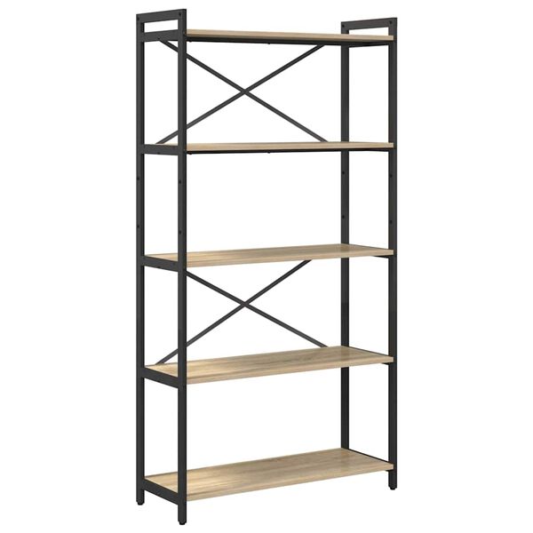 vidaXL B&uuml;cherregal Sonoma-Eiche 80 x 30 x 155 cm Holzwerkstoff