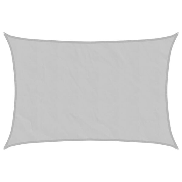 vidaXL Sonnensegel Hellgrau 5x3 m 100% Polyester Oxford