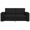 vidaXL Sofa 140cm Schwarz Stoff