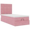 vidaXL Ottoman-Bett mit Matratzen Rosa 90x190 cm Samt